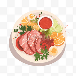 肉类美食封面图片_食物美食插画