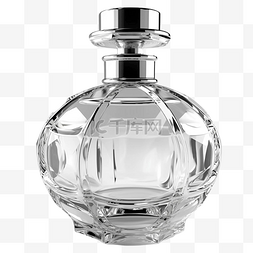 玻璃透明瓶子图片_香水香味芬芳3d透明