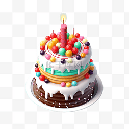 生日聚会字体图片_蛋糕生日奶油食物透明