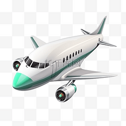 飞机的机翼图片_飞机绿色机头