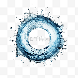 水珠晶莹水珠图片_水圈蓝色透明