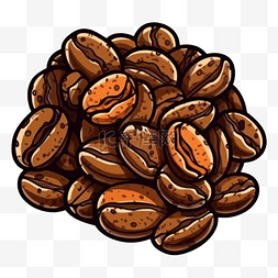 咖啡豆棕色图案