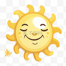 有趣太阳图片_太阳黄色卡通可爱