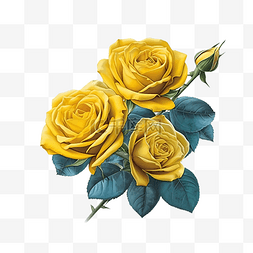 玫瑰黄色鲜花