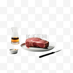餐盘美食插图图片_食物写实肉类插图