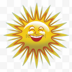 开心的太阳图片_太阳黄色卡通开心的