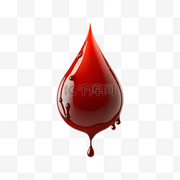 血液中的癌细胞图片_血滴血液红色卡通插画