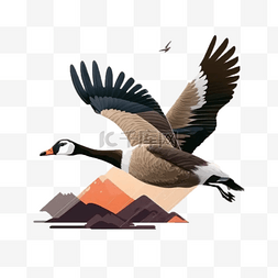 大雁黑色图片_动物鸟类迁徙卡通