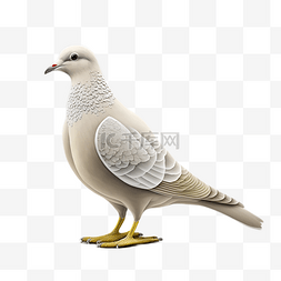 翅膀白鸽子图片_鸽子动物卡通白底透明