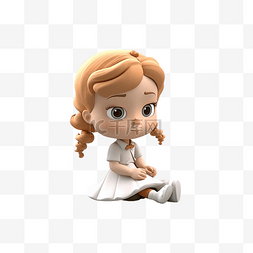 女孩小玩具图片_玩偶坐着的娃娃