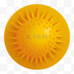 黄色卡通小太阳图片_太阳徽章图案