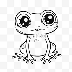 青蛙卡通眼睛图片_可爱的青蛙着色页青蛙图片儿童成