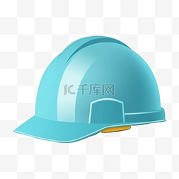 蓝色建筑施工元素图片_工程师日安全帽蓝色