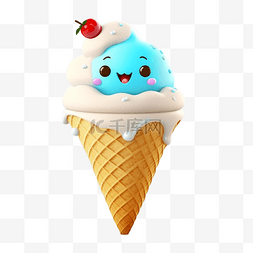 黄色球冰淇淋图片_冰淇淋甜筒卡通白底透明