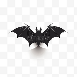 飞翔的逼真蝙蝠黑色