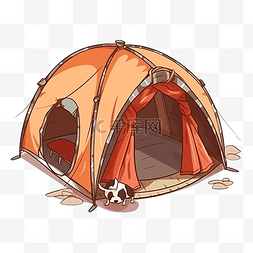 帐篷卡通美好的