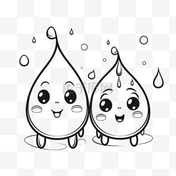 水卡通黑白图片-水卡通黑白图片素材免费下载-千库网 