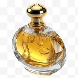 喷香水图片_香水瓶香水液体黄色透明