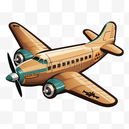 一架图片_飞机棕色图案