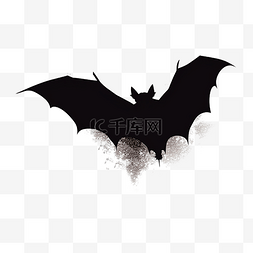 飞翔的蝙蝠剪影