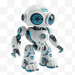 机器科幻图片_机器人蓝色玩具