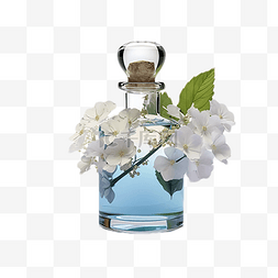 蓝色花瓶图片_香薰玻璃叶子