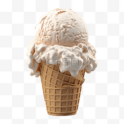 食物白色脆皮冰淇淋