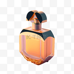 粉色化妆品瓶子图片_橘色方形瓶香水