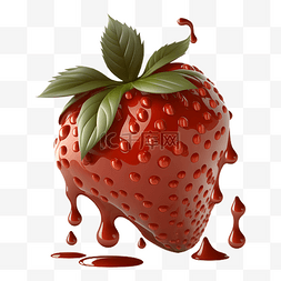美食红色美味食物图片_草莓红色美味的插画