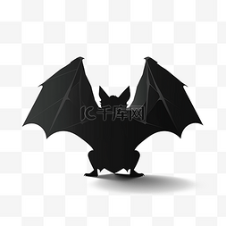 卡通蝙蝠剪影黑色