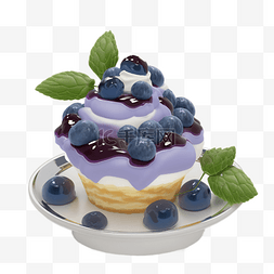 好看的食物图片_蓝莓好看蛋糕3d真实
