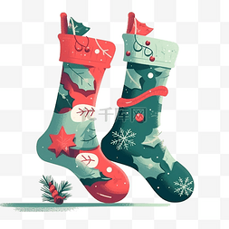 红色发光线图片_圣诞节漂亮袜子