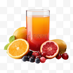 果汁营养橙汁透明