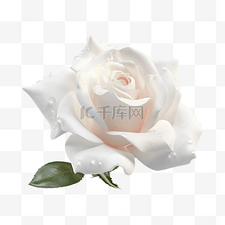 玫瑰雪白的花朵