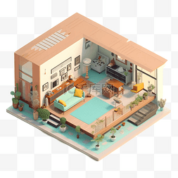 家具平面模型图片_客厅房间插图