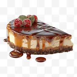 巧克力芝士蛋糕图片_食物卡梅尔蛋糕