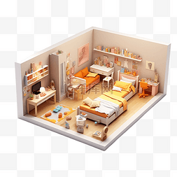 小房屋模型图片_房间温馨住宅