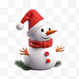 雪人圣诞节圣诞帽透明