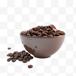 一袋咖啡豆图片_咖啡豆容器碗