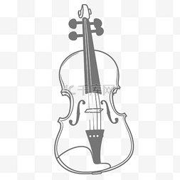 黑和白图片_小提琴轮廓草图的黑白绘图 向量