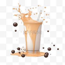 咖啡桌子卡通图片_奶茶液体甜味
