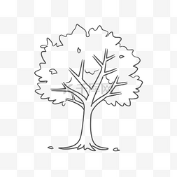 画一棵树来上色下载免费轮廓草图
