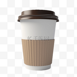 饮料合成图片_咖啡杯一次性棕色