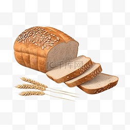 全麦面包面包图片_面包片状谷物