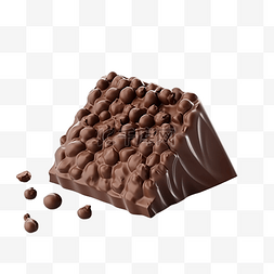 褐色饼干图片_巧克力甜品三维