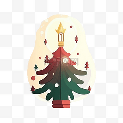 圣诞节圣诞树装饰插画