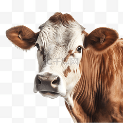 卡通牛头psd图片_公牛牛头牲畜动物3d立体模型