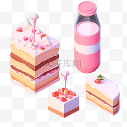美味卡通甜点糕点图片_水果蛋糕烘焙蛋糕