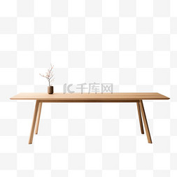 简单木质桌子元素立体免抠图案