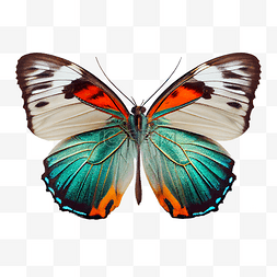美丽的蝴蝶翅膀图片_蝴蝶蓝色橙色稀有